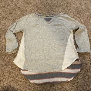 Little Yellow Button (Anthropologie) baseball t. High-low bottom, 3/4 sleeves